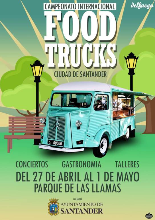 Cartel Campeonato Internacional de Food Trucks Ciudad de Santander