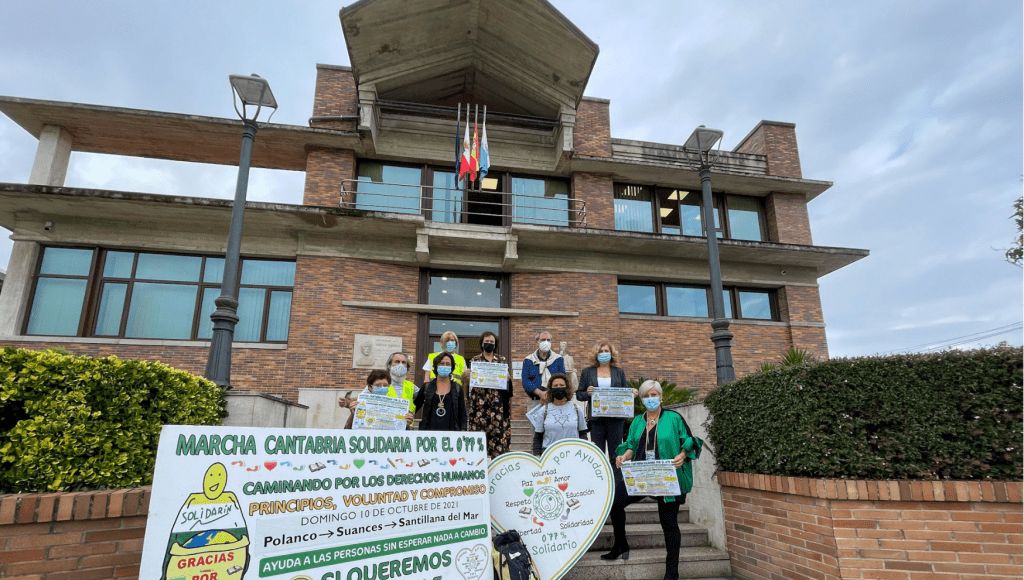 La Marcha Cantabria solidaria por 0,77% apela a la solidaridad de los vecinos de Polanco, Suances y Santillana del Mar - Ayuntamiento de Santillana del Mar