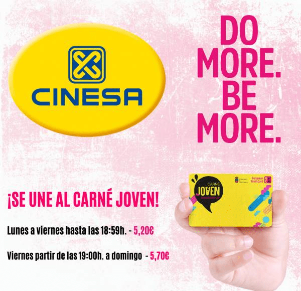 Cinesa se une a las ventajas del Carné Joven en Cantabria con nuevas ofertas