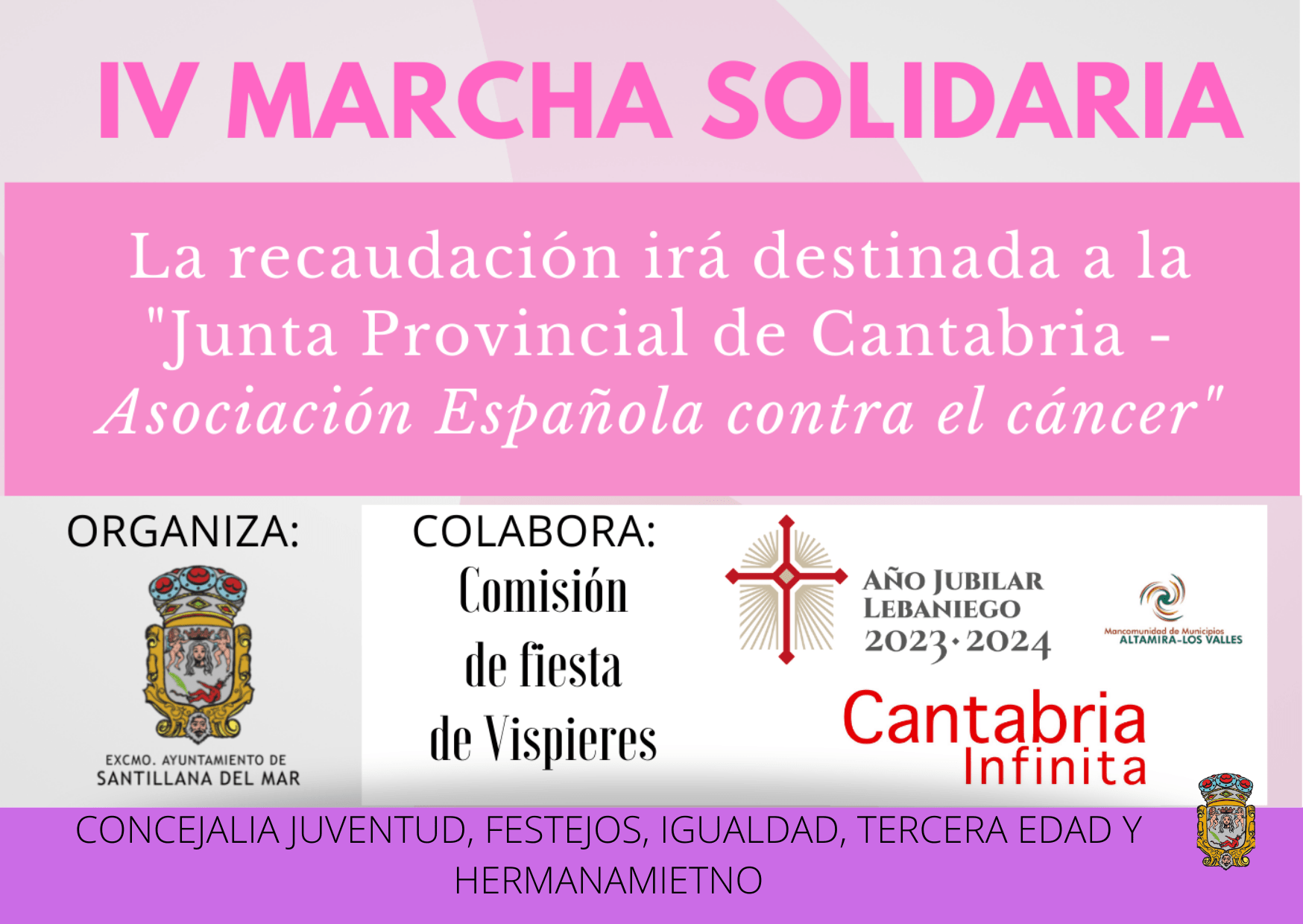 El Ayuntamiento de Santillana del Mar organiza una marcha solidaria en favor de la Asociación Española Contra el Cáncer - Ayuntamiento de Santillana del Mar