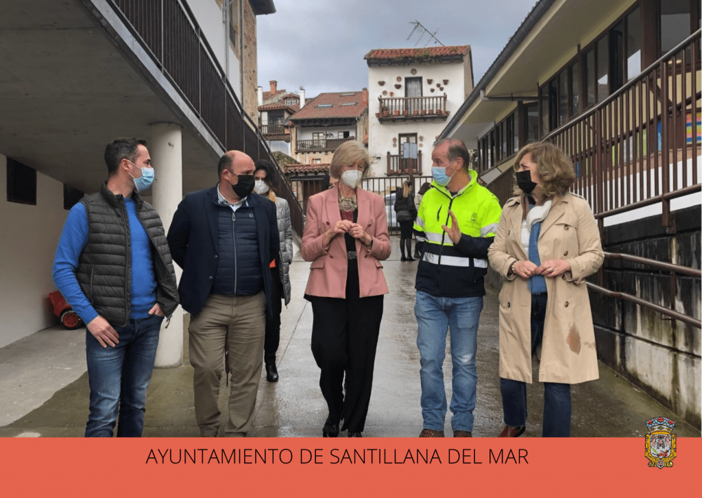 La Consejera de Educación del Gobierno de Cantabria visita las obras de rehabilitación en el C.E.I.P Santa Juliana - Ayuntamiento de Santillana del Mar