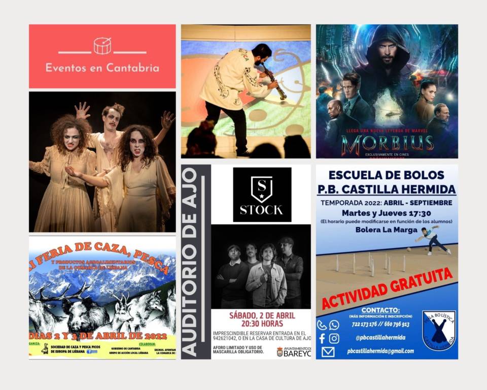 Que hacer en Cantabria esta semana del 31 de marzo al 6 de abril