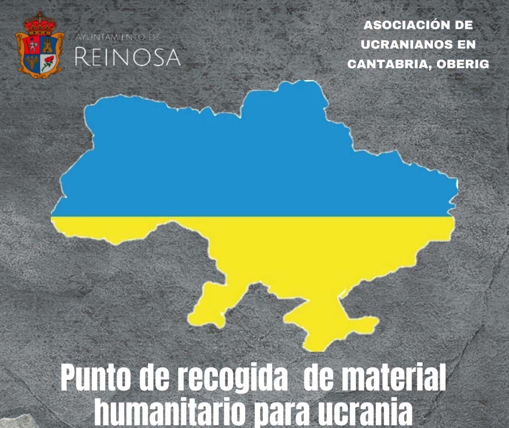 El Ayuntamiento de Reinosa recoge material humanitario con destino a la población ucraniana