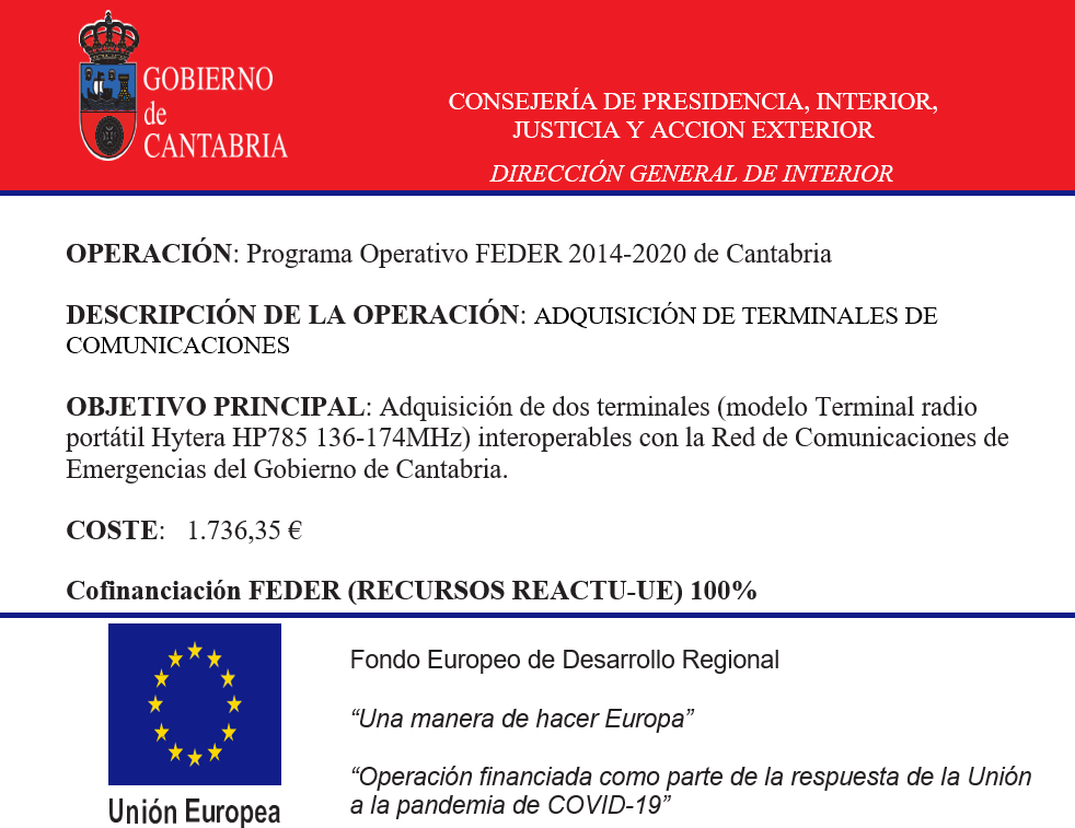 Subvención para la adquisición de terminales de comunicaciones