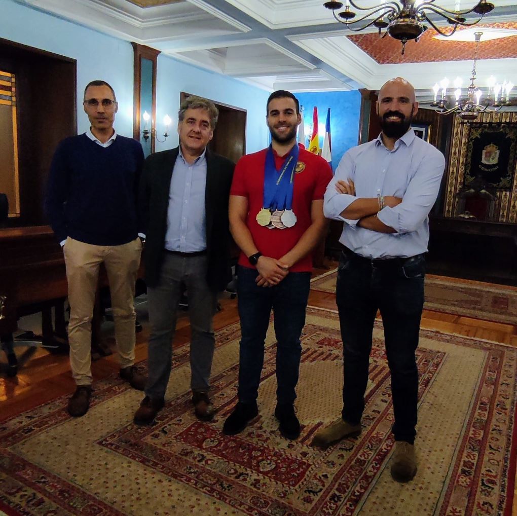 Felicitación municipal a Jaime García por su excelente participación en los Juegos Europeos de Policías y Bomberos