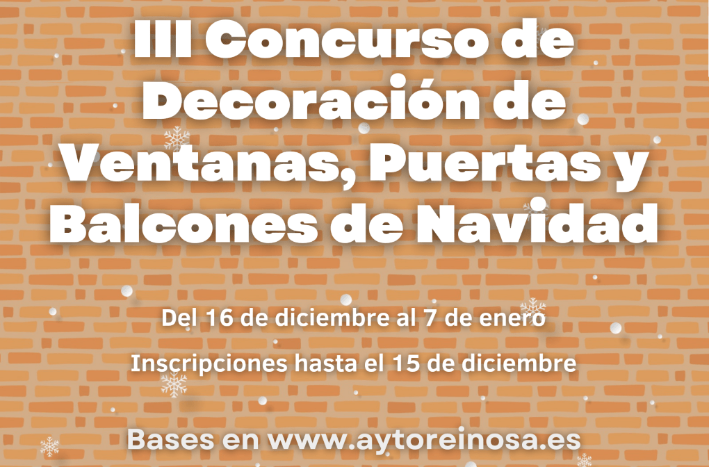 Bases del III Concurso de Balcones, Ventanas y Puertas de Navidad