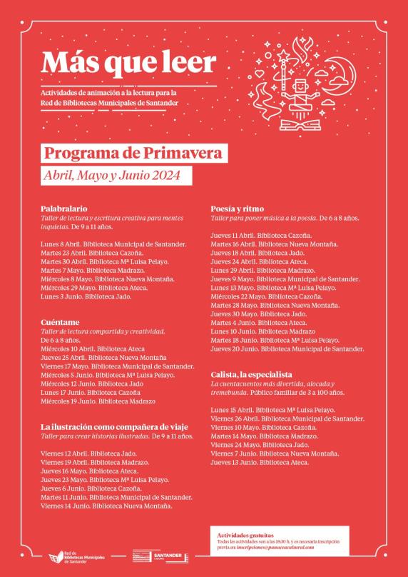 ‘Más que leer’ llega a las bibliotecas santanderinas con actividades noticias/imagen-asociada/2024/03/programa_completo_mas_que_leer_red_bibliotecas_municipales.jpg