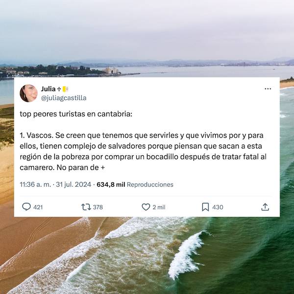 VIRAL: TOP 3 Peores turistas en Cantabria según una usuaria de X