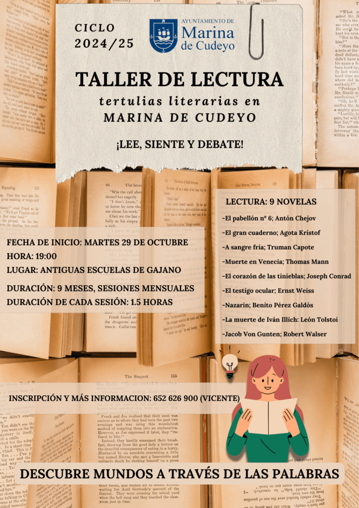 Taller de Lectura (tertulias literarias) en Marina de Cudeyo 2024/25