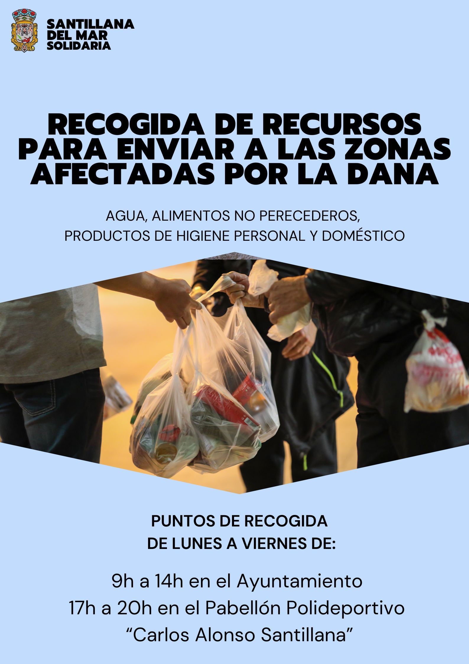 Recogida de recursos para los afectados por la DANA - Ayuntamiento de Santillana del Mar