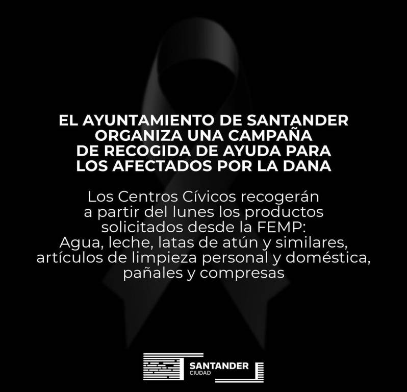 Santander organiza una campaña de recogida de ayuda para los afectados por la dana