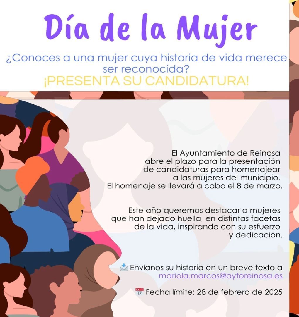 Abierto el plazo de presentación de candidaturas de mujeres a recibir el homenaje del 8 de marzo