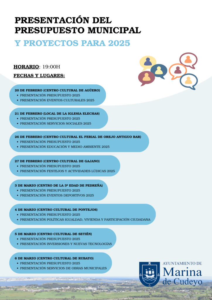 ENCUENTROS CON LA CIUDADANÍA PARA PRESENTAR EL PRESUPUESTO Y LOS PROYECTOS DE 2025 EN MARINA DE CUDEYO