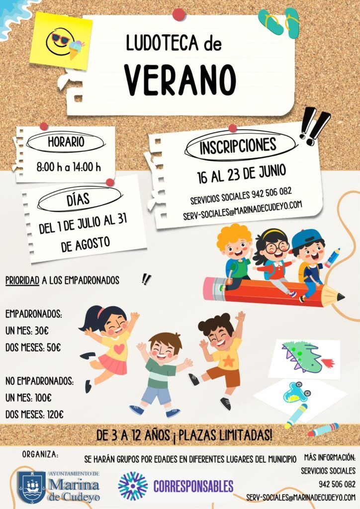 Ludoteca de Verano 2025 | Ayuntamiento de Marina de Cudeyo