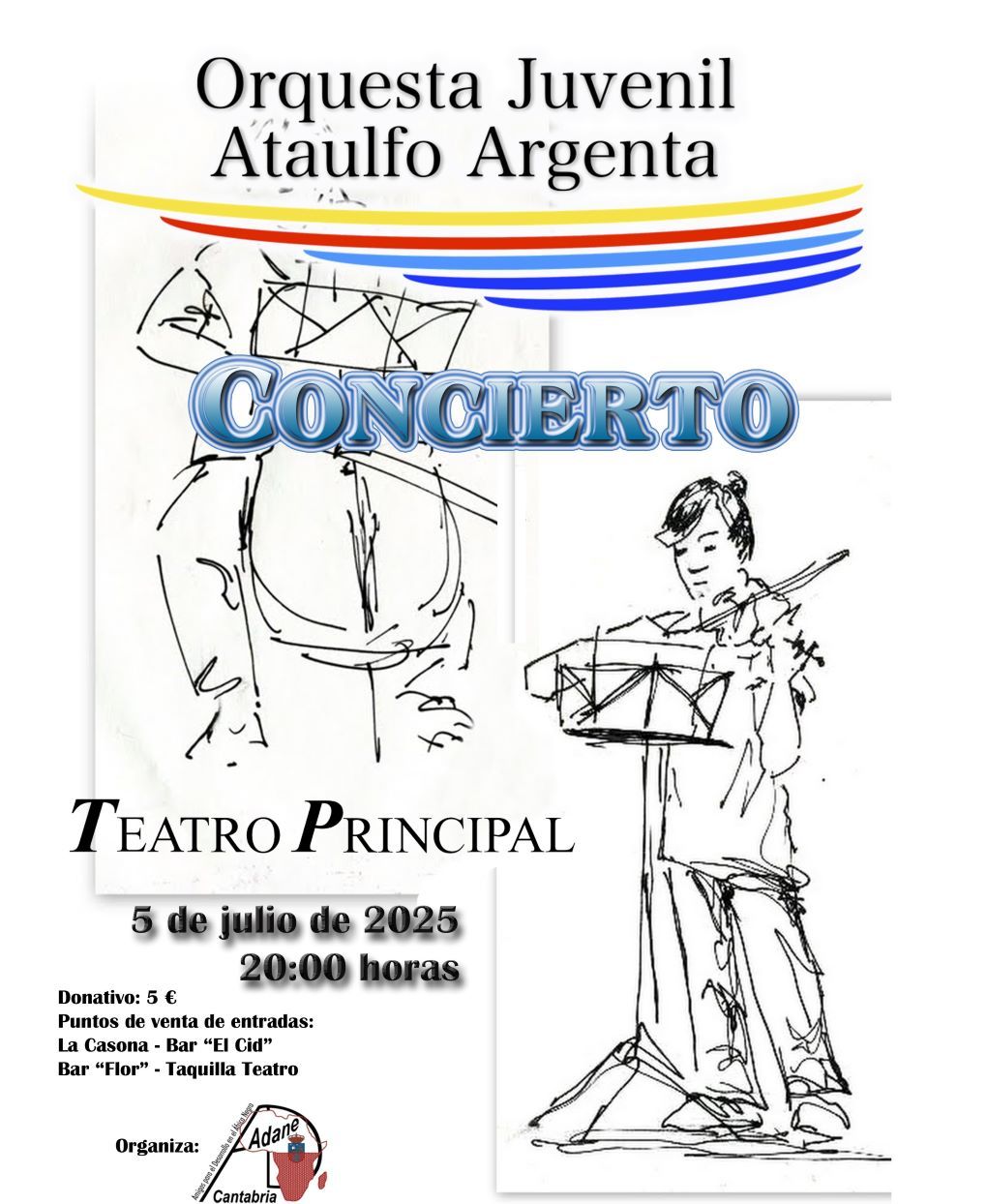 Concierto de la Orquesta Juvenil Ataulfo Argenta en apoyo de ADANE
