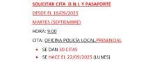 CITA DNI Y PASAPORTE