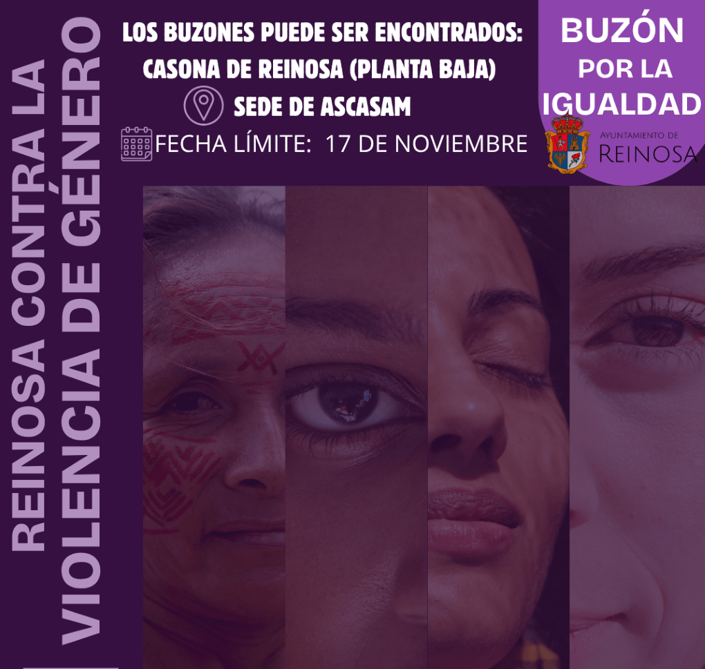 Textos y ventanas moradas contra la violencia de género