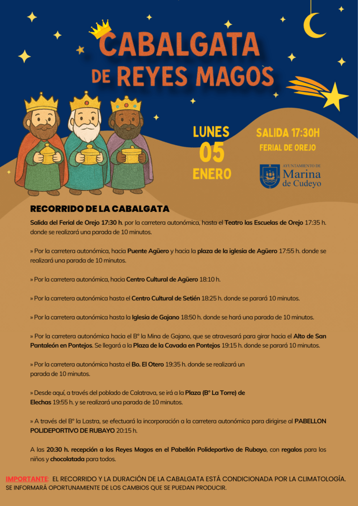 Cabalgata de Reyes Magos 2026 en Marina de Cudeyo