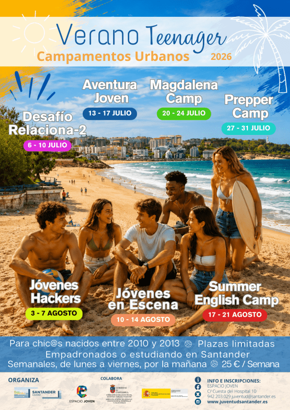 Santander abre mañana las inscripciones para el ‘Verano Teenager’ 2026 noticias/imagen-asociada/2026/06/cartel_verano_teenager_2026.png