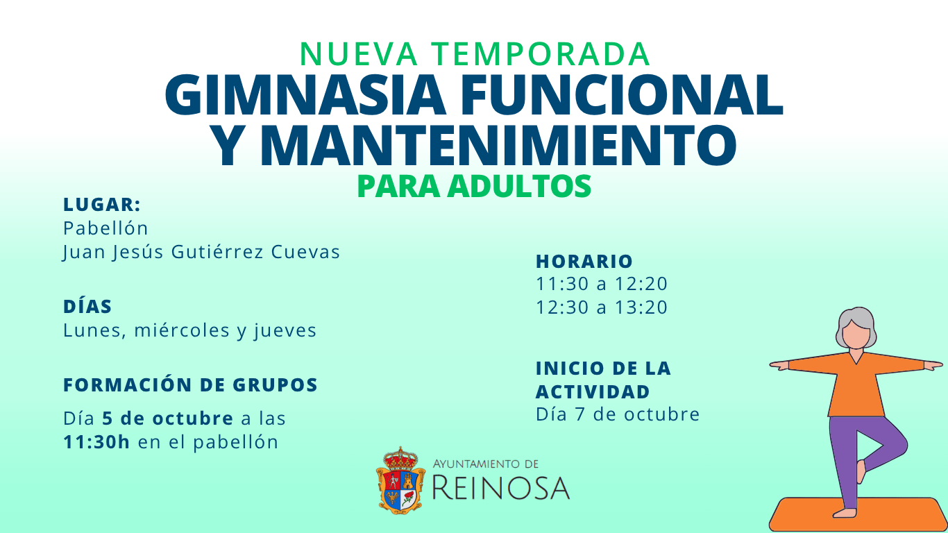 El Ayuntamiento amplía a tres días semanales las clases gratuitas de gimnasia de mantenimiento