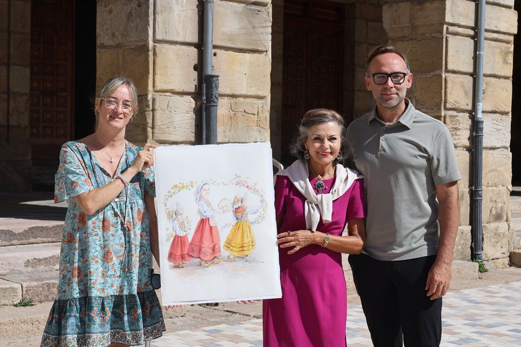 Alicia Cañas se inspira en las Tres Gracias de la mitología griega para ilustrar el cartel del Día de Campoo