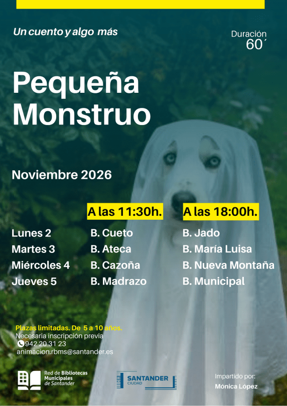 Santander acerca la lectura a los más pequeños con nuevas noticias/imagen-asociada/2026/10/cartel_animacion_noviembre_bibliotecas.png