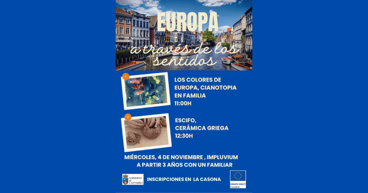 El Ayuntamiento de Reinosa organiza dos talleres familiares para acercar Europa a través del arte y los sentidos
